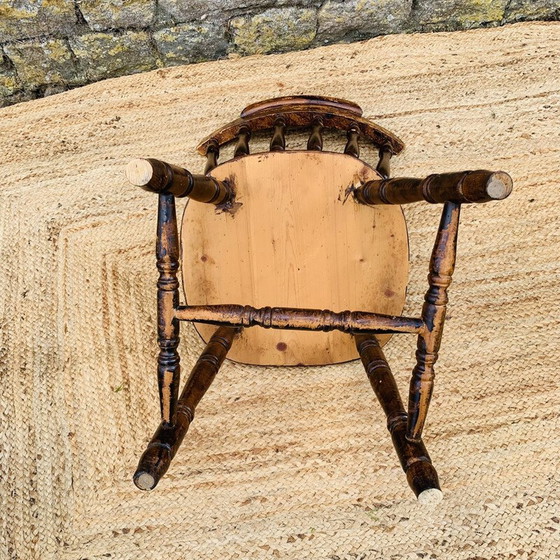 Image 1 of Set of 3 vintage pine chairs