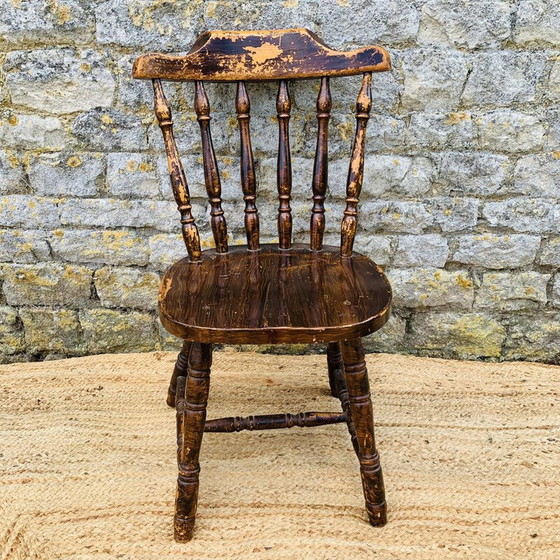 Image 1 of Set of 3 vintage pine chairs