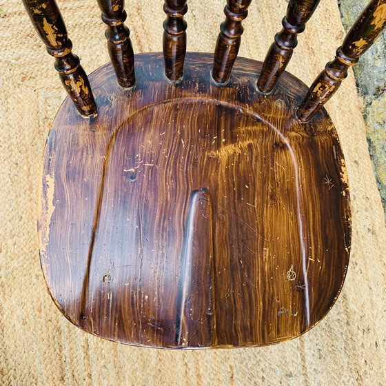 Image 1 of Set of 3 vintage pine chairs