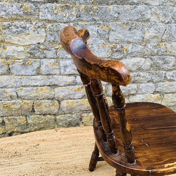 Image 1 of Set of 3 vintage pine chairs