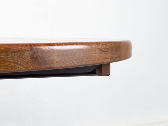 Image 1 of Danish Round Teak Dining Table With Extension, 1970S