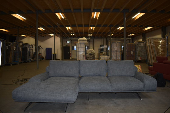 Image 1 of Ewald Schillig fabric sofa with electric seat depth adjustment