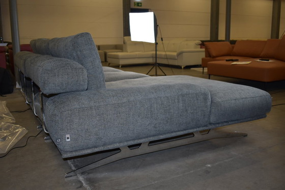 Image 1 of Ewald Schillig fabric sofa with electric seat depth adjustment