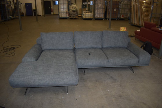 Image 1 of Ewald Schillig fabric sofa with electric seat depth adjustment