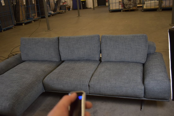 Image 1 of Ewald Schillig fabric sofa with electric seat depth adjustment