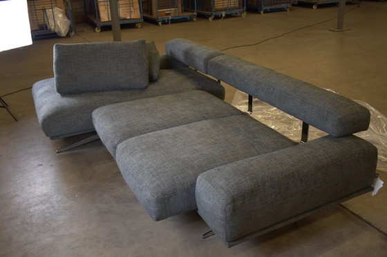 Image 1 of Ewald Schillig fabric sofa with electric seat depth adjustment