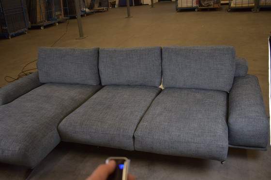 Image 1 of Ewald Schillig fabric sofa with electric seat depth adjustment