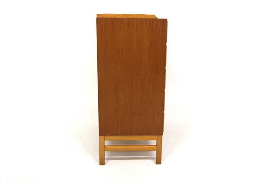Image 1 of Scandinavian "Tallboy" chest of drawers in mahogany, Axel Larsson, Bodafors, Sweden, 1960
