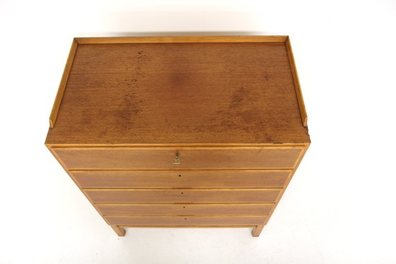 Image 1 of Scandinavian "Tallboy" chest of drawers in mahogany, Axel Larsson, Bodafors, Sweden, 1960
