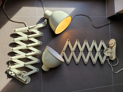 2x Kaiser Idell Scissor Lamp