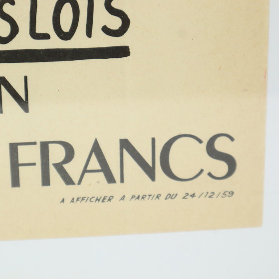 Image 1 of Framed Advertising Poster Loterie Fifties Jean Effel