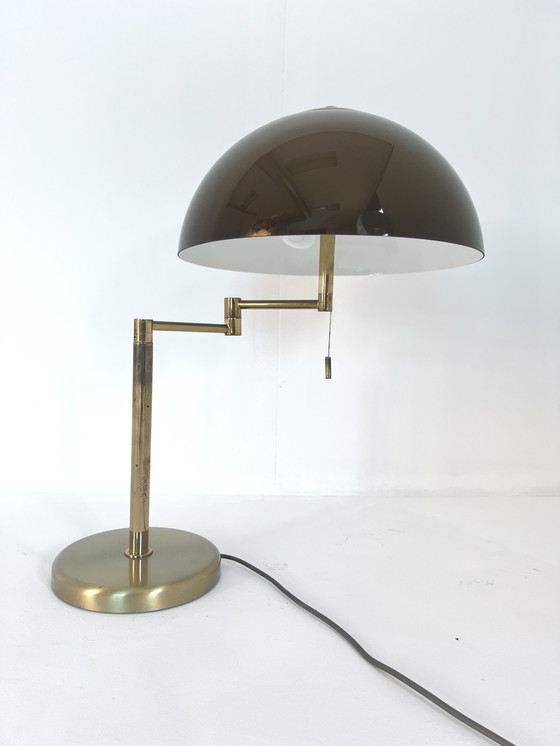 Image 1 of Brass mushroom table lamp