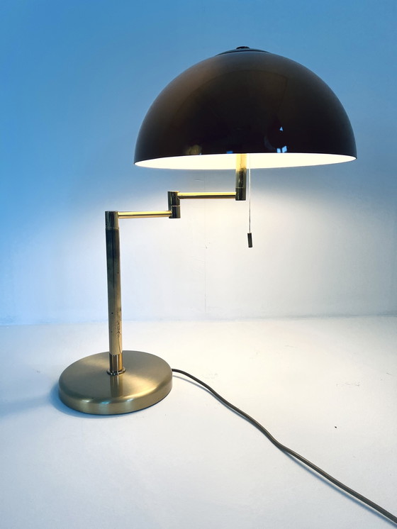 Image 1 of Brass mushroom table lamp