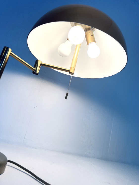 Image 1 of Brass mushroom table lamp