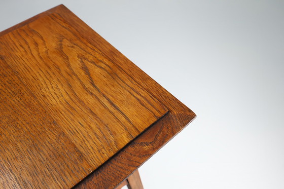 Image 1 of Consola o pie de establo Art Déco francés en madera de roble, ca. 1920