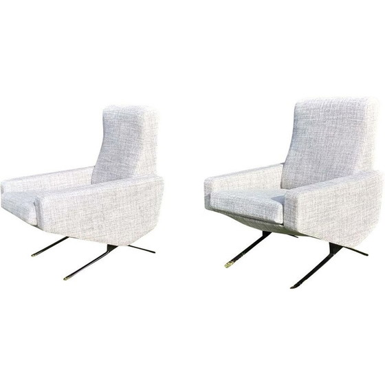 Image 1 of Set di 2 poltrone vintage "Troika" di P.Geoffroy 1950