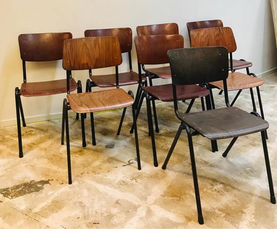 Image 1 of Galvanitas school chairs from the 60s