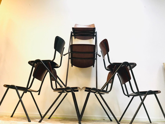 Image 1 of Galvanitas school chairs from the 60s