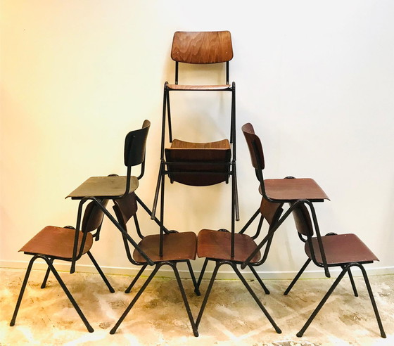 Image 1 of Galvanitas school chairs from the 60s