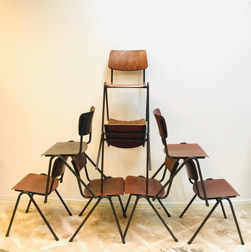 Galvanitas school chairs from the 60s