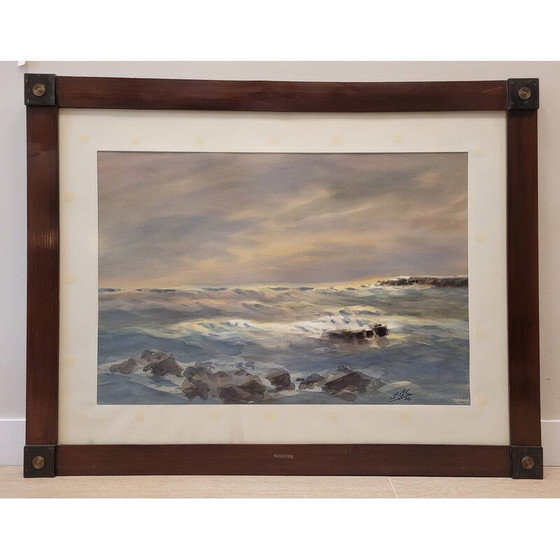 Image 1 of Vintage watercolor by Salvador Gutiérrez de la Concha, 1974
