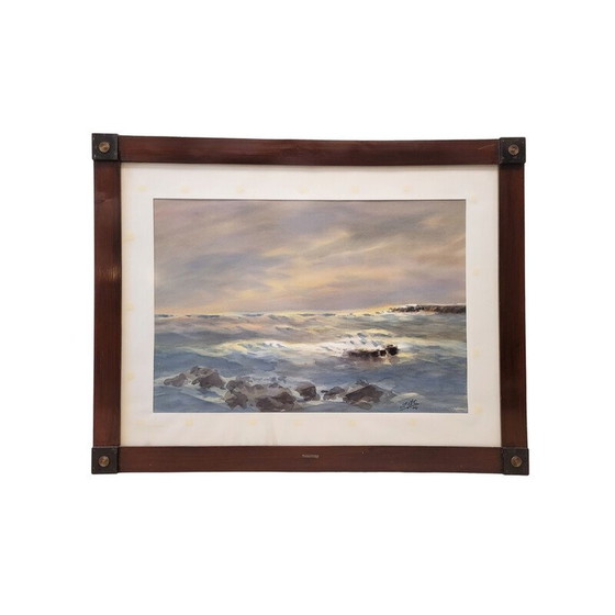 Image 1 of Vintage watercolor by Salvador Gutiérrez de la Concha, 1974