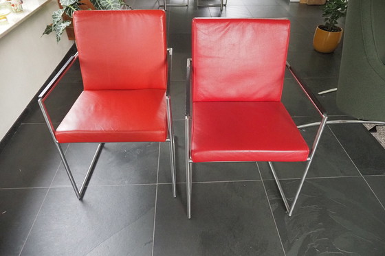 Image 1 of 6x Harvink leather dining chairs