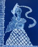 Screenprint Cecile de Bruijn - L'amour blue