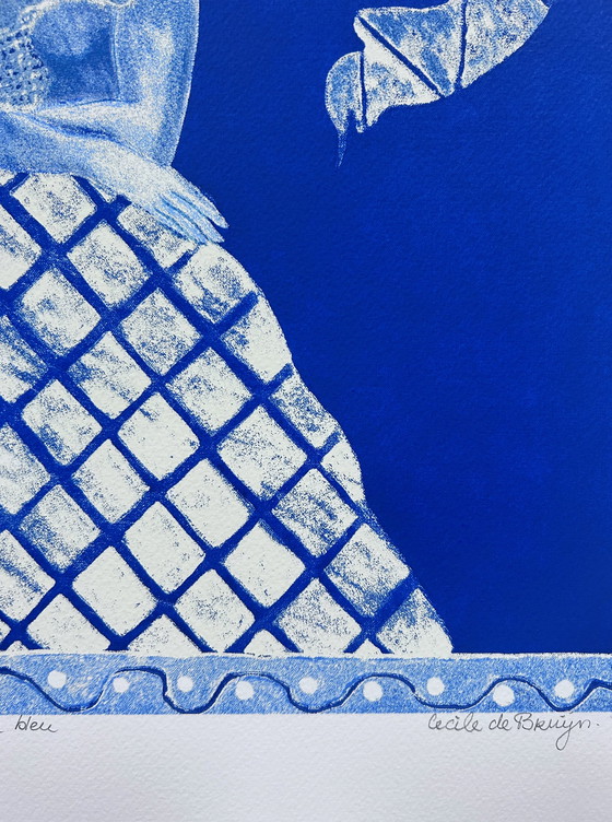 Image 1 of Screenprint Cecile de Bruijn - L'amour blue