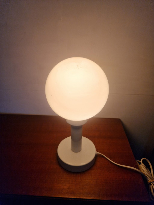 Space Age Opaline Globe Lamp