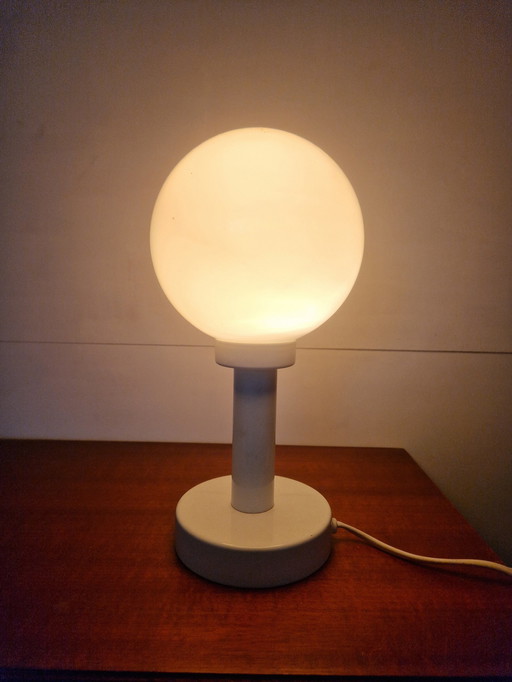 Space Age Opaline Globe Lamp