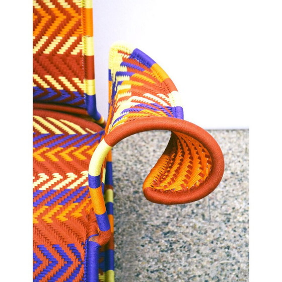 Image 1 of Trono vintage Afrika in metallo e polietilene intrecciato, 2000