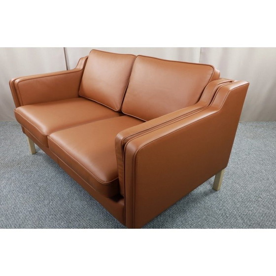 Image 1 of Vintage 2-seater sofa model 2212 in cognac leather by Borge Mogensen