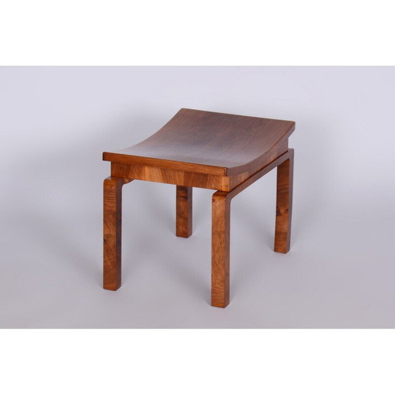 Image 1 of Sgabello Art Déco vintage in noce, Repubblica Ceca, anni '20