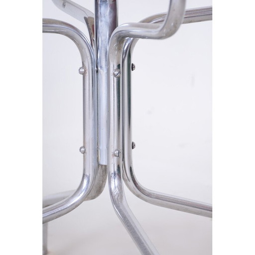 Czech Bauhaus vintage flower stand in chrome plated steel, 1930s