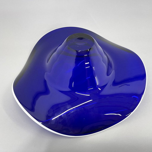 Vintage bowl in dark blue glass, Czechoslovakia 1970s