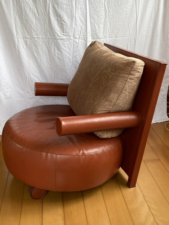 Image 1 of B&B Italia Fauteuil en cuir Baisity par Antonio Citterio