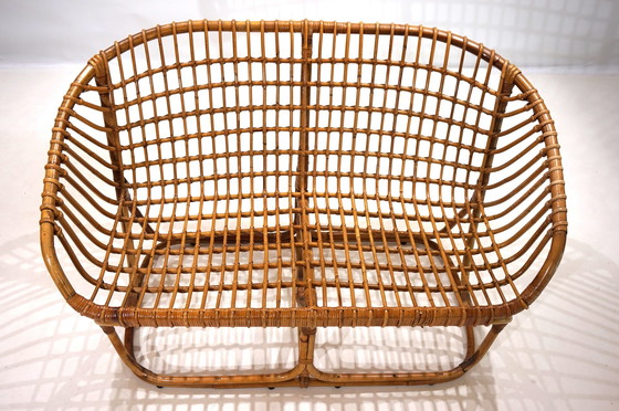 Image 1 of Tito Agnoli Rattan Set For Bonacina, 1960