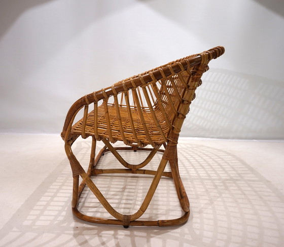 Image 1 of Tito Agnoli Rattan Set For Bonacina, 1960