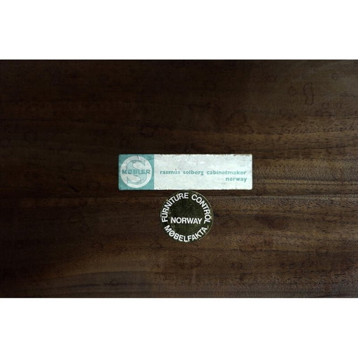 Vintage Scandinavian coffee table in rosewood by Rasmus Solberg for S Møbler, 1960