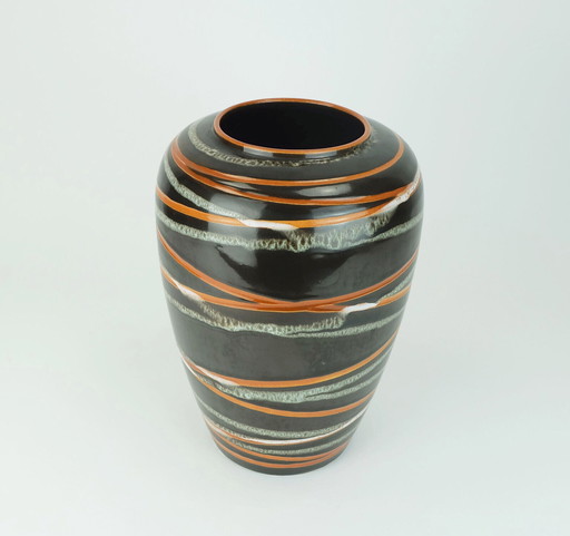 west german 1950s VASE scheurich model 239-30 stripe decor 