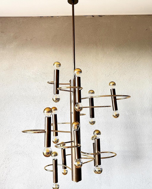 Lampada a sospensione a spirale vintage