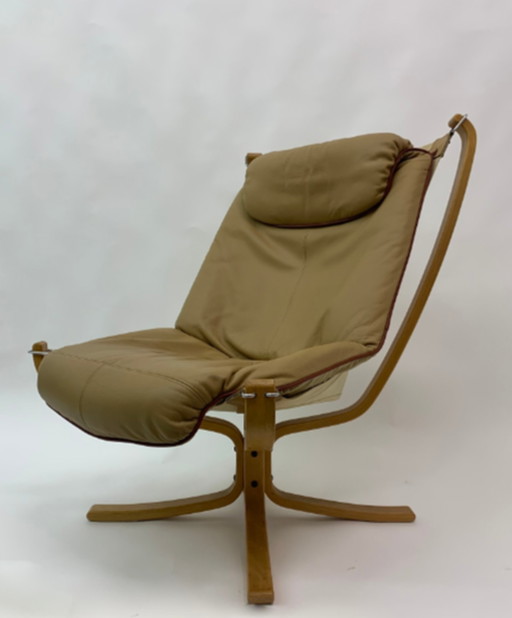 Falcon Leather Lounge Chair by Sigurd Ressel for Vatne Møbler, 1970s