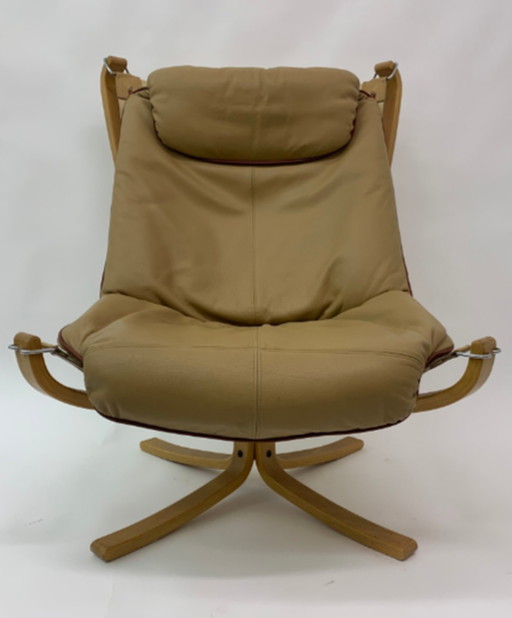 Falcon Leather Lounge Chair by Sigurd Ressel for Vatne Møbler, 1970s