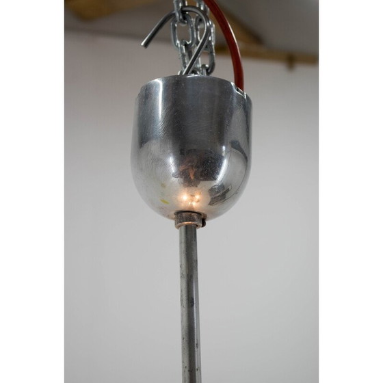 Image 1 of Lampada a sospensione vintage in vetro e metallo lucido per Napako, 1960