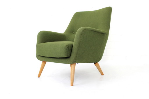 Knoll Mid Century Lounge Chair / Fauteuil, laine vierge