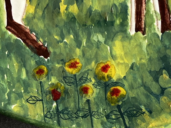 Image 1 of Giuseppe Mazzotti, Albisola, Painted And Signed Plate From 1970