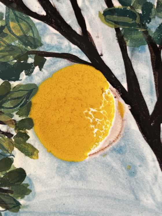 Image 1 of Giuseppe Mazzotti, Albisola, Painted And Signed Plate From 1970