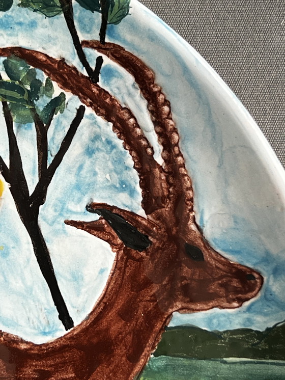 Image 1 of Giuseppe Mazzotti, Albisola, Painted And Signed Plate From 1970