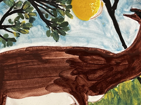 Image 1 of Giuseppe Mazzotti, Albisola, Painted And Signed Plate From 1970